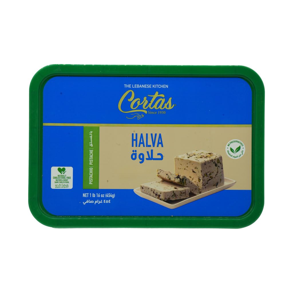 Cortas - Premium Halva with Pistachio, 1 Lb (454g)