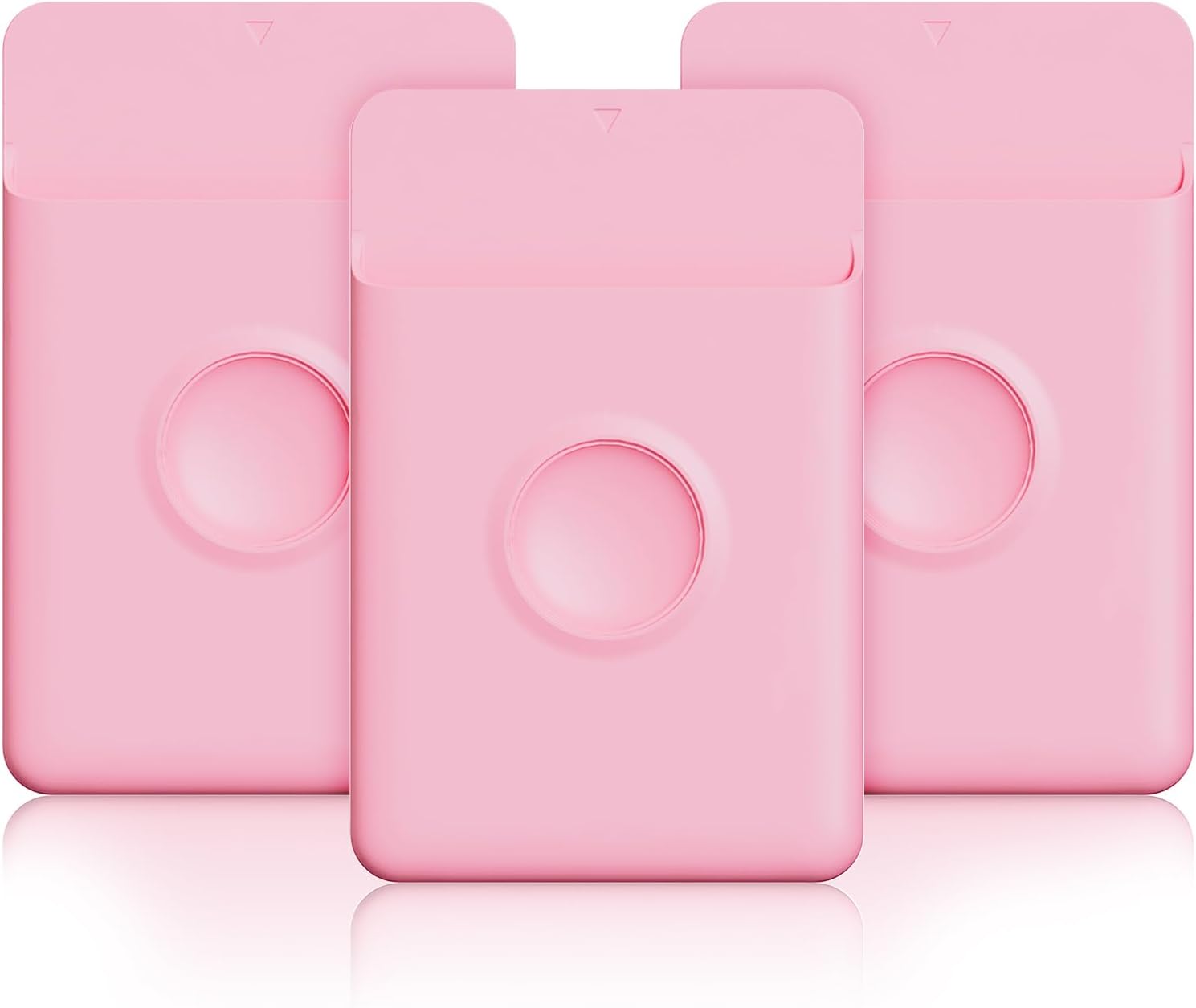 SS Cartera de teléfono adhesiva, tarjetero de silicona para la parte posterior del teléfono, compatible con iPhone, Samsung Galaxy y la mayoría de