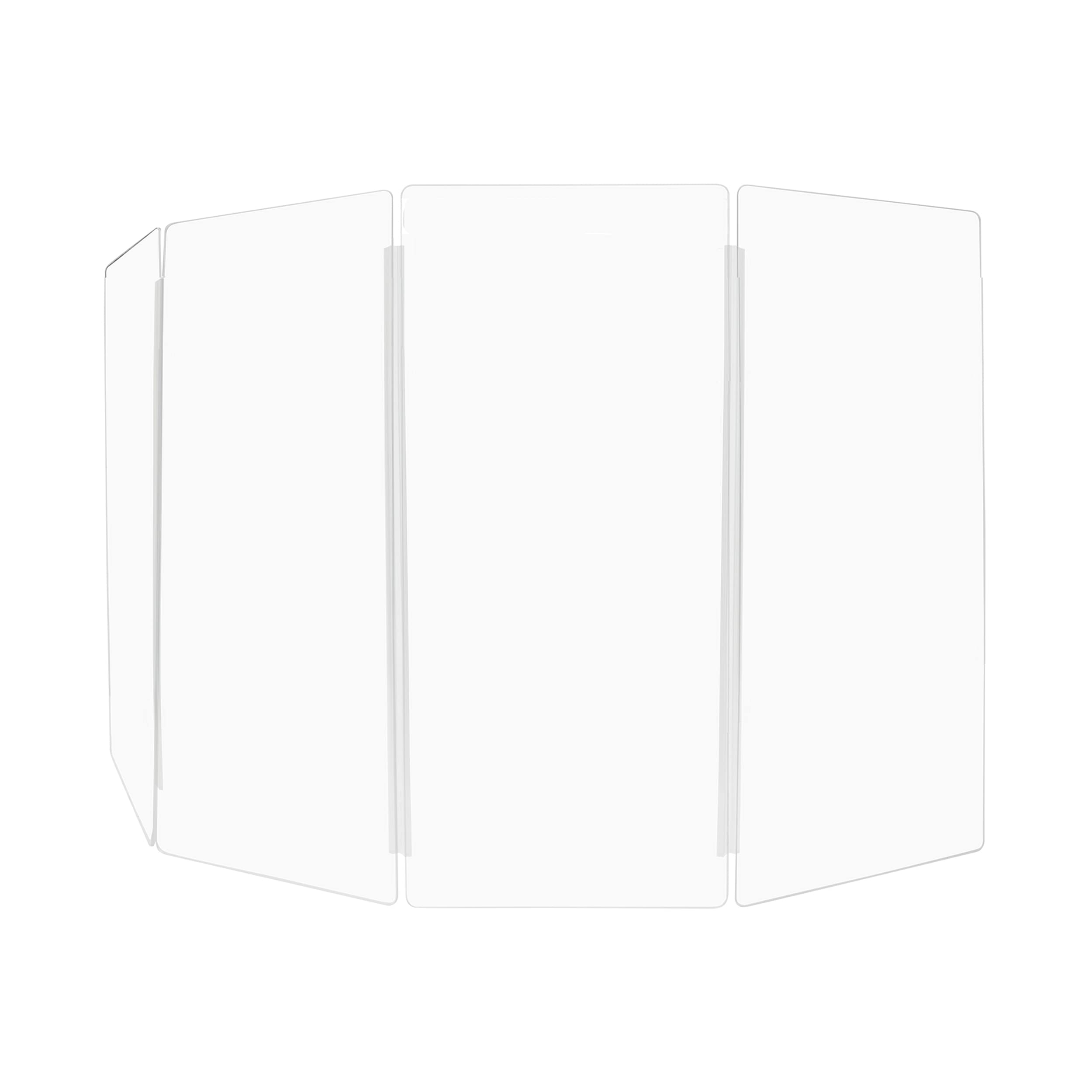 PENNZONI Drum Shield 4ft w/Plastic Hinges, Comes w/ 4 Drum Panels, & 3 Plastic Hinges, Premium Clear Acrylic Panels, Drum Screen