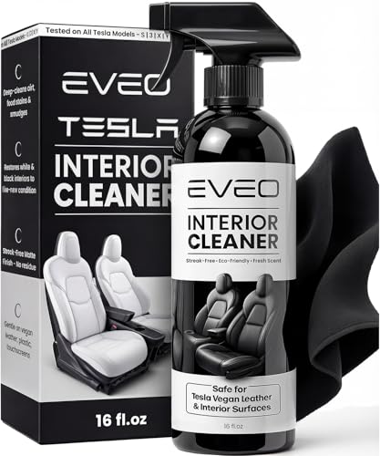 EVEO TESLA Interior Cleaner Kit - (16oz) Tesla Model Y Juniper Accessories & Tesla Model 3 Accessories | Tesla Seat Cleaner Car Interior Cleaner - Car Leather Cleaning | Tesla Model S 3 X Y 2026