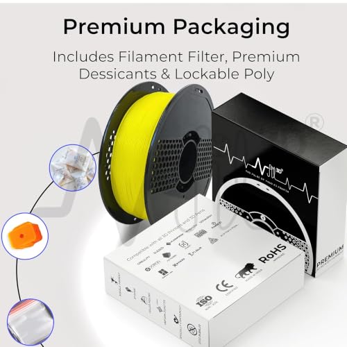 Image of NFIL3D Premium HS PLA+ Daffodil Yellow - 3D Printing Filament | Compatible with All 3D Printers | 1.75mm | 1Kg Nett Weight