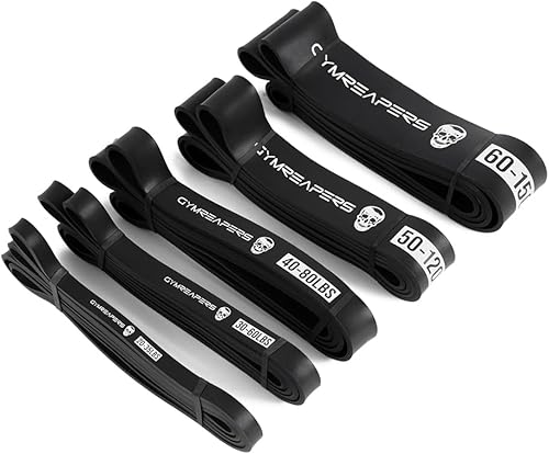 Gymreapers Bandas de resistencia para levantamiento de pesas, dominadas, bandas de asistencia para levantamiento de pesas, estiramiento, WOD,