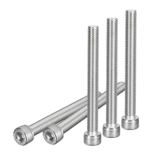 DTGN M8x100mm Socket Head Cap Screws Bolts, 5Pcs 304 Stainless Steel 18-8, Metric Machine Hex Socket Screw, Hex Drive
