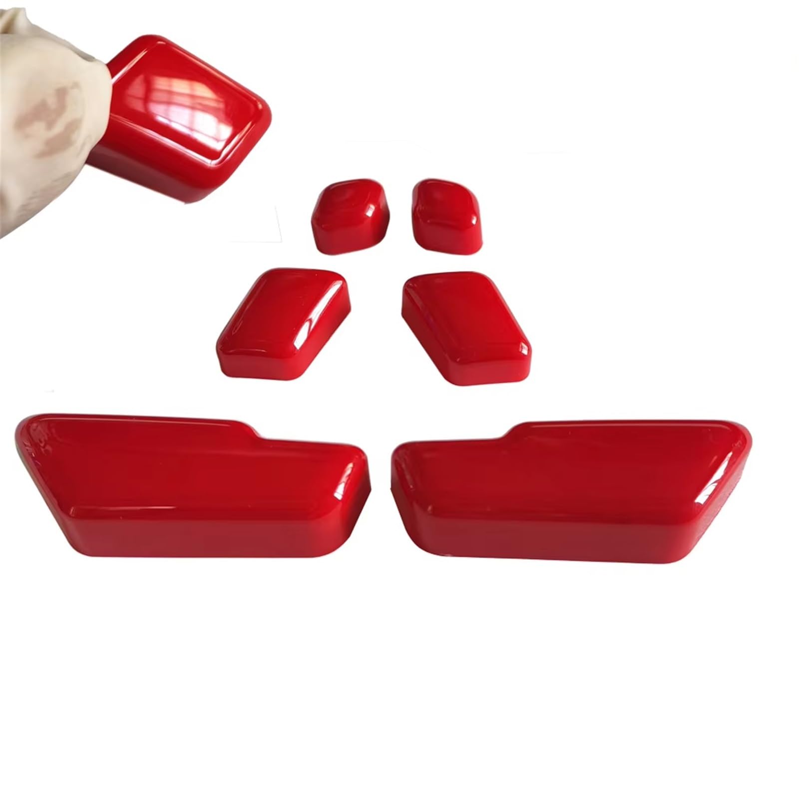 Wsbojxth Red Repair Patch Compatible With Benz C E Class W204 W212 Gle W166 Ml Gl Gls Class Car Seat Adjust Button Cover Sticker(Red)