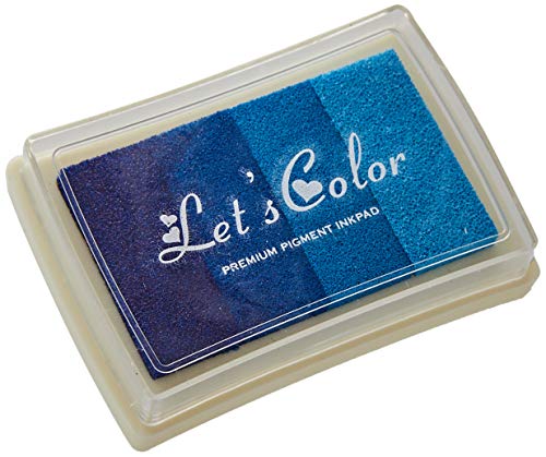 Mopec K43.03 Almohadilla de Tinta Degradado Azul para Dedo, 7.5 x 5.2 cm, Espuma Cover