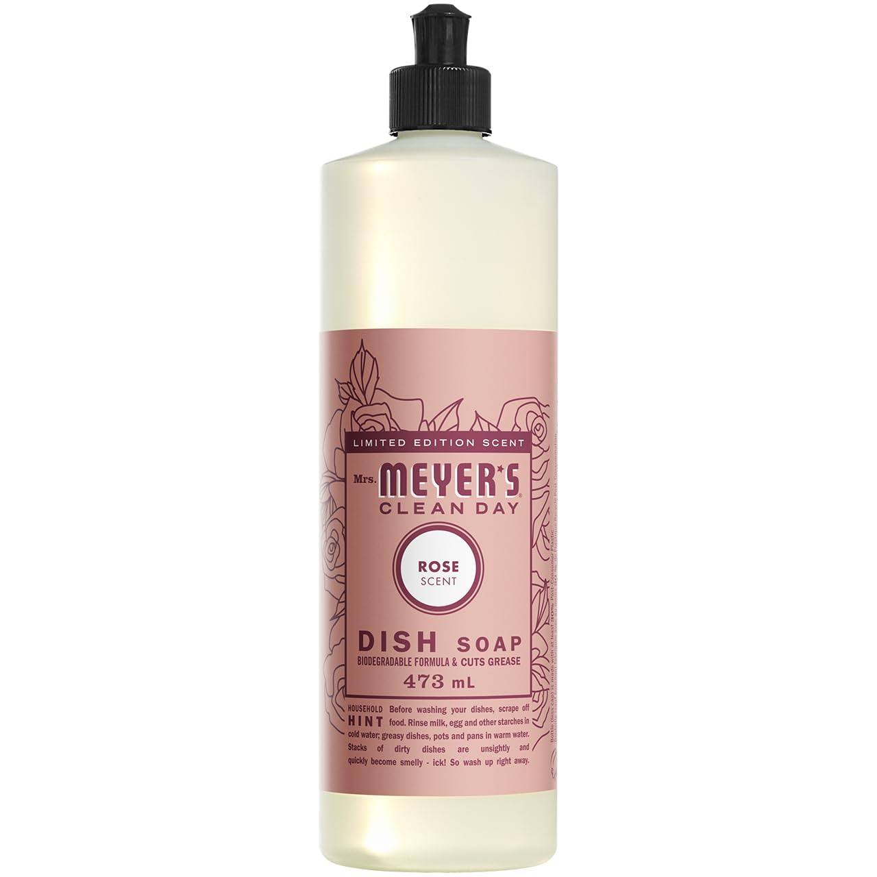 MRS MEYERS Rose Dish Soap 473 ML