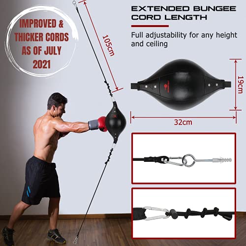 image for Boxerpoint Double End Punching Bag Kit | PU Leather, 2x41 Adjustable C