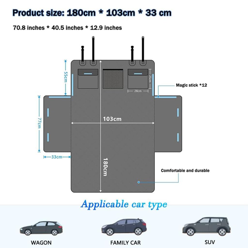 Funda Maletero Coche Perro para Dodge Avenger | Impermeable Antideslizante Funda Perro Maletero Protector Accesorio Viaje,A