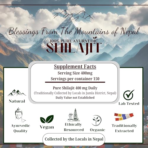 Shilajit 100% Pure Nepalese Himalayan Shilajit Resin Honey infused- Black Grade - Authentic Ayurvedic Supplement from Mountains of Nepal - Hand-Harvested by Locals - Lab Tested- 150 Serving/60g - Thumbnail 3