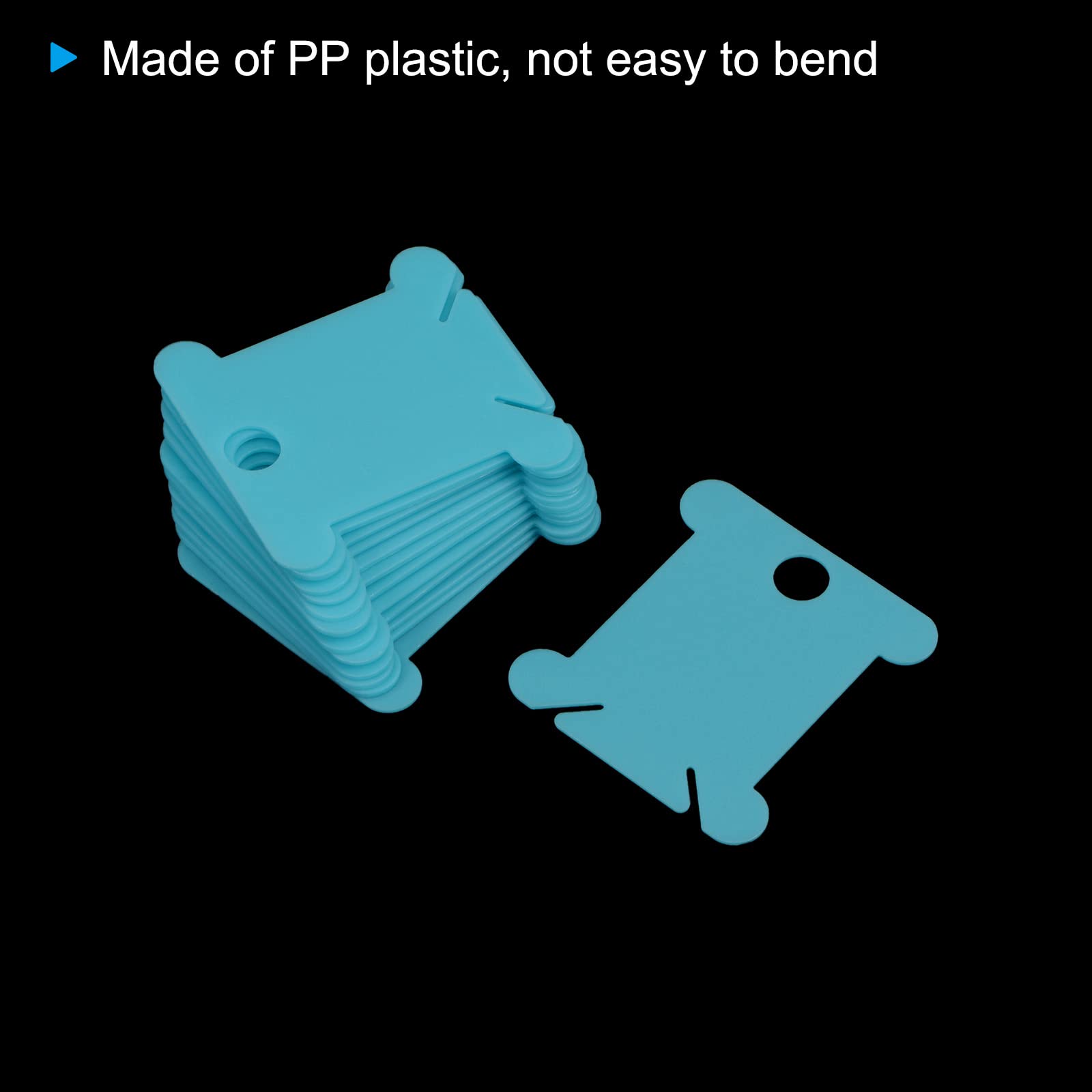 sourcing map 100 bobine per filo interdentale da ricamo, 3,8 x 3,6 cm, con clip per filo interdentale, in plastica, per punto croce, organizer per fili fai da te, artigianato, cucito, colore