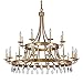 Acclaim Lighting IN11028AG Krista Indoor 24-Light Chandelier with Crystal Pendants, Antique Gold