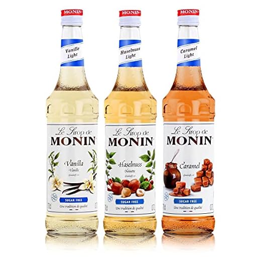 5 onweerstaanbare Frappuccino Recepten om je dorst te lessen 3 Monin Light Set (3 x 0.7l flessen: vanille Light, Caramel Light, hazelnoot light)