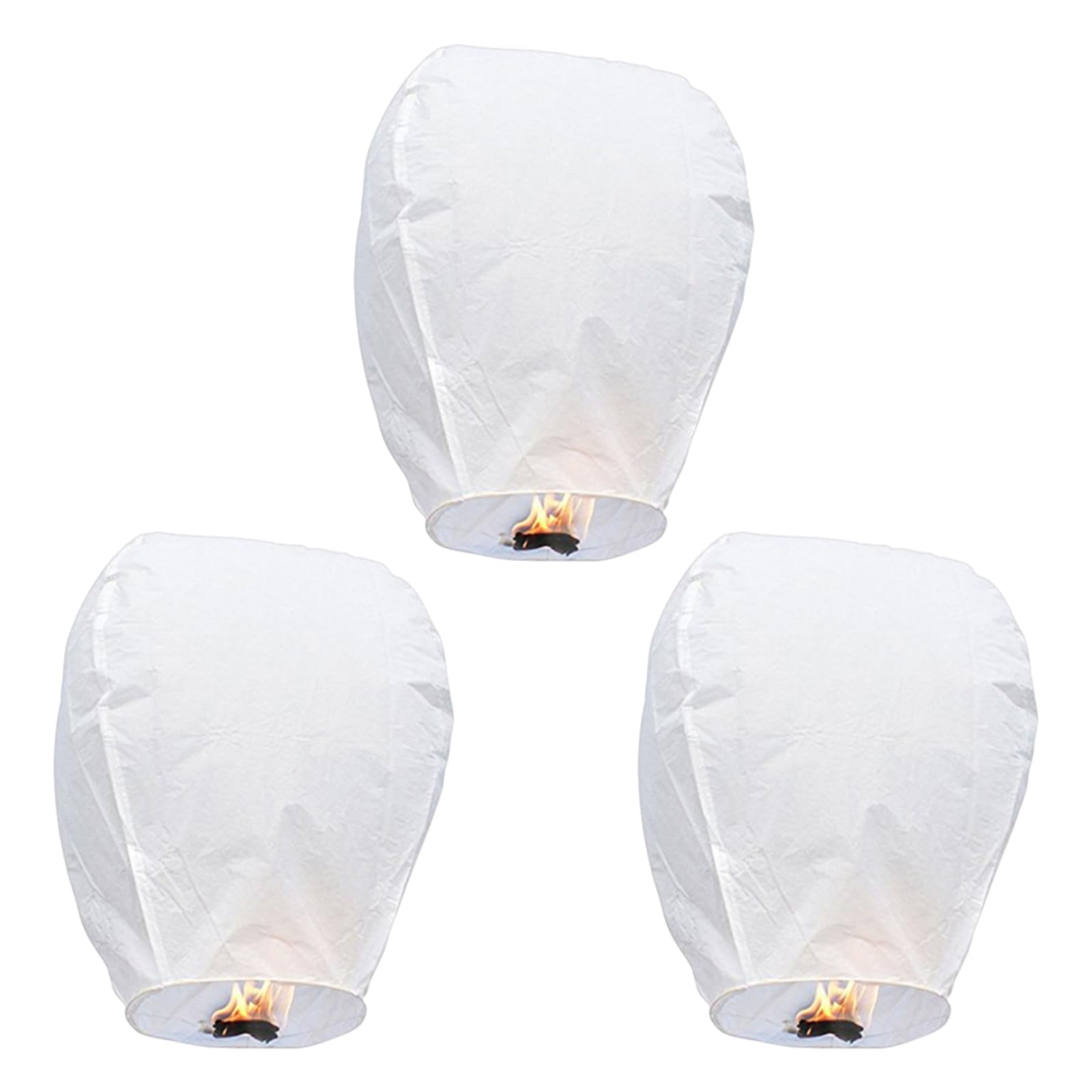 3 Pcs Lanterns, Sky Lanterns, Lanterns for Outside, Lanterns to Release in Memory, Chinese Lanterns, Wishing Lanterns, for Christmas, New Years Eve, Chinese New Year, Weddings & Parties, White