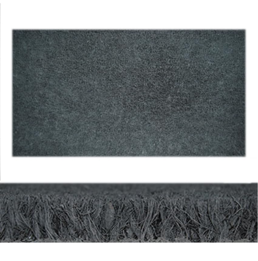 Paillasson coco gris rectangulaire tapis entrée brosse 33x75 23mm - 3