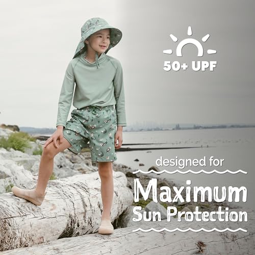 Image of JAN & JUL UV Swim Shorts and Long Sleeve UV Shirt for Toddlers
