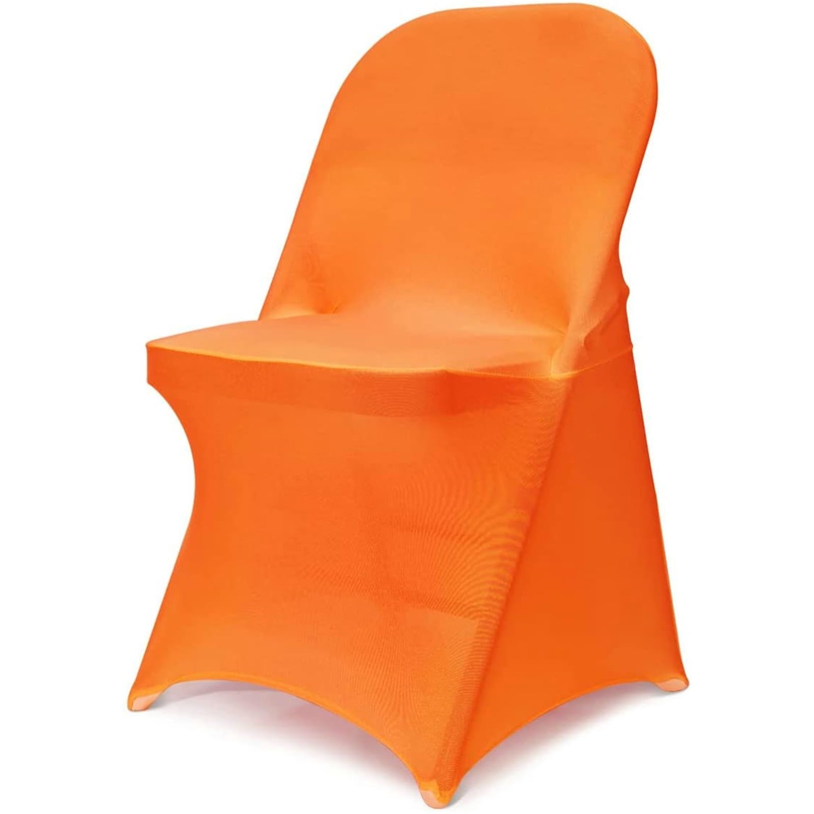 PBTMCD 100 Pack White Stretch Chair Covers, Universal Spandex Banquet Slipcovers For Wedding Folding Chairs(6#)