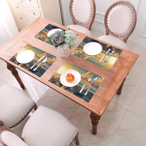 Sets de table antidérapants et lavables résistants à la chaleur