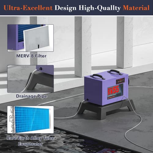 Abestorm Crawl Space Dehumidifiers With Air Filter 113 Pint, Commercial Dehumidifier With Hose For Basements In Homes And Job Sites, Auto Defrosting, Cetl, 5 Years Warranty #TOP5