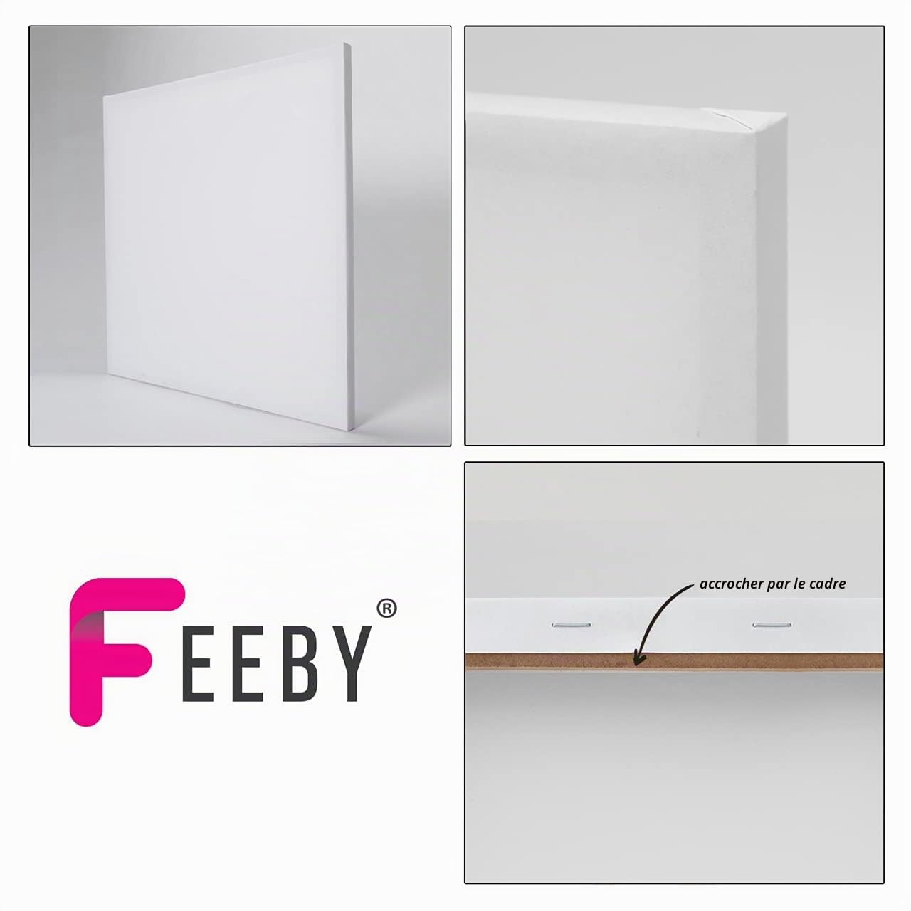 Feeby Impression sur Toile Intissé Eau Plage Vagues Mer 120x40 cm Tableau Moderne Déco Mural Salle De Séjour Baltique Nord Beige
