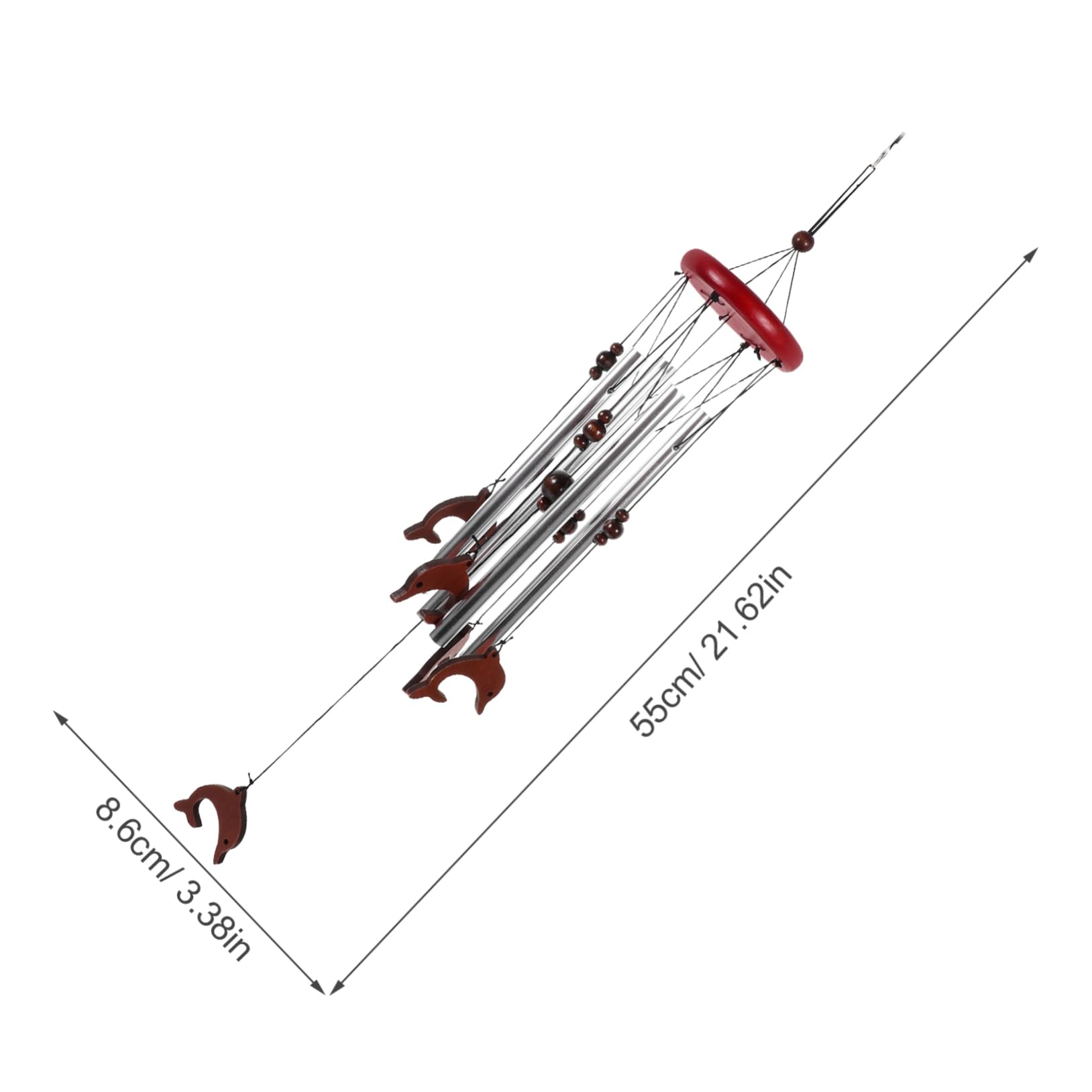 Toddmomy 5 Stück Aluminiumwindspiel Outdoor-Windspiel Dekoration Windspiele Hängenden Windspiel Windgitter Für Garten Windglocke Ornament Outdoor-glockenanhänger Dekorative Windspiele Holz