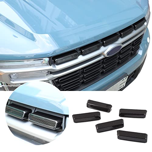 Image of Car Front Bumper Grille Covers Compatible with Ford Maverick 2022 Car Front Grille Mesh Inserts Trim Cover Front Grill Mesh Inserts Clip-in Grille Guard Car Air Inlet Vent Grille Cover ABS Accessories