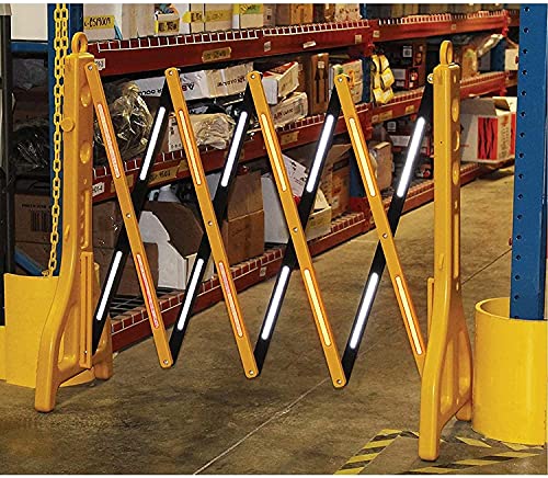 Barrière de circulation rétractable plastique pliable pour bloquer les accès interdits