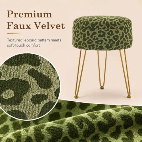 Image of Ottomans Round Ottoman with Storage Footstools Vanity Chair