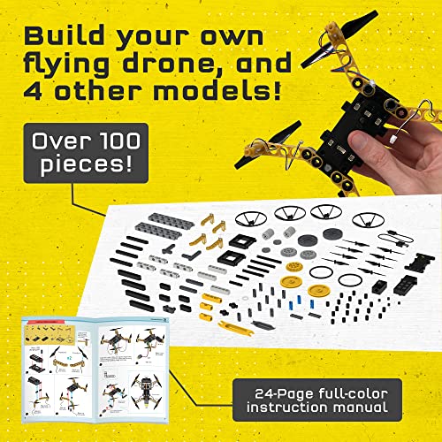 thames amp kosmos robotics smart machines 5-in-1 buildable drone with hd camera  build a high-tech drone amp 4 camera-enabled robotic models  innovative stem kit  includes free app for ios or android