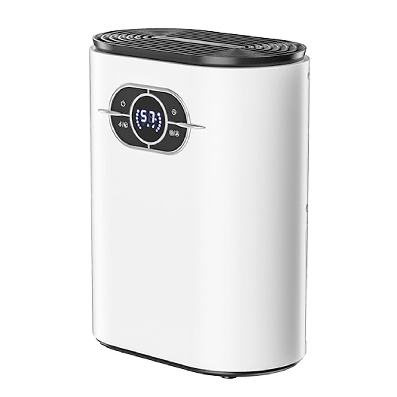 ホワイト ポータブル除湿機 排水ホース付き