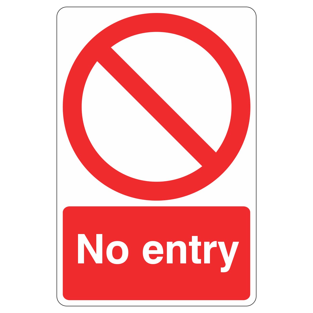 Lasting Impressions (Signs) Limited 150Mmx200mm No Entry Sign Rigid Plastic