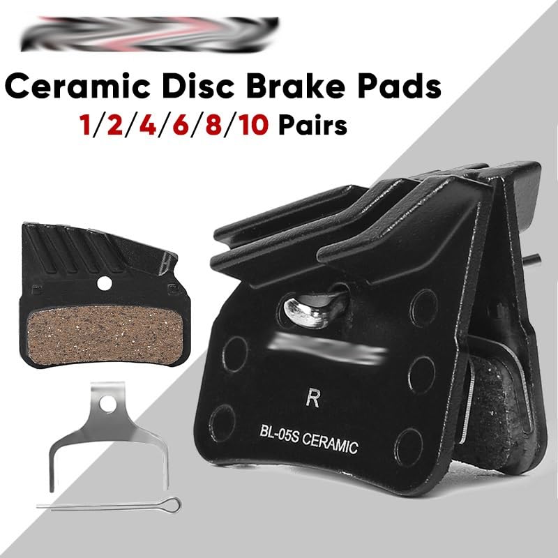Pastillas de freno de cerámica para bicicleta compatibles con N03A N04C D02S D03S Pastillas de freno de bicicleta compatibles con M7120 M8120 M9120 (BL-05S, 10 pares)