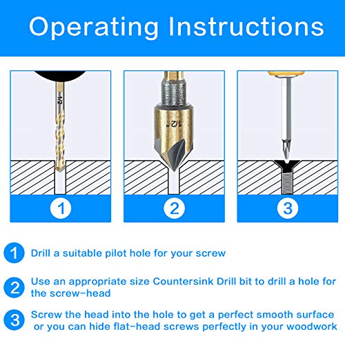Dkibbith DKVIP-004 Countersink Drill Bit Set thumb #2