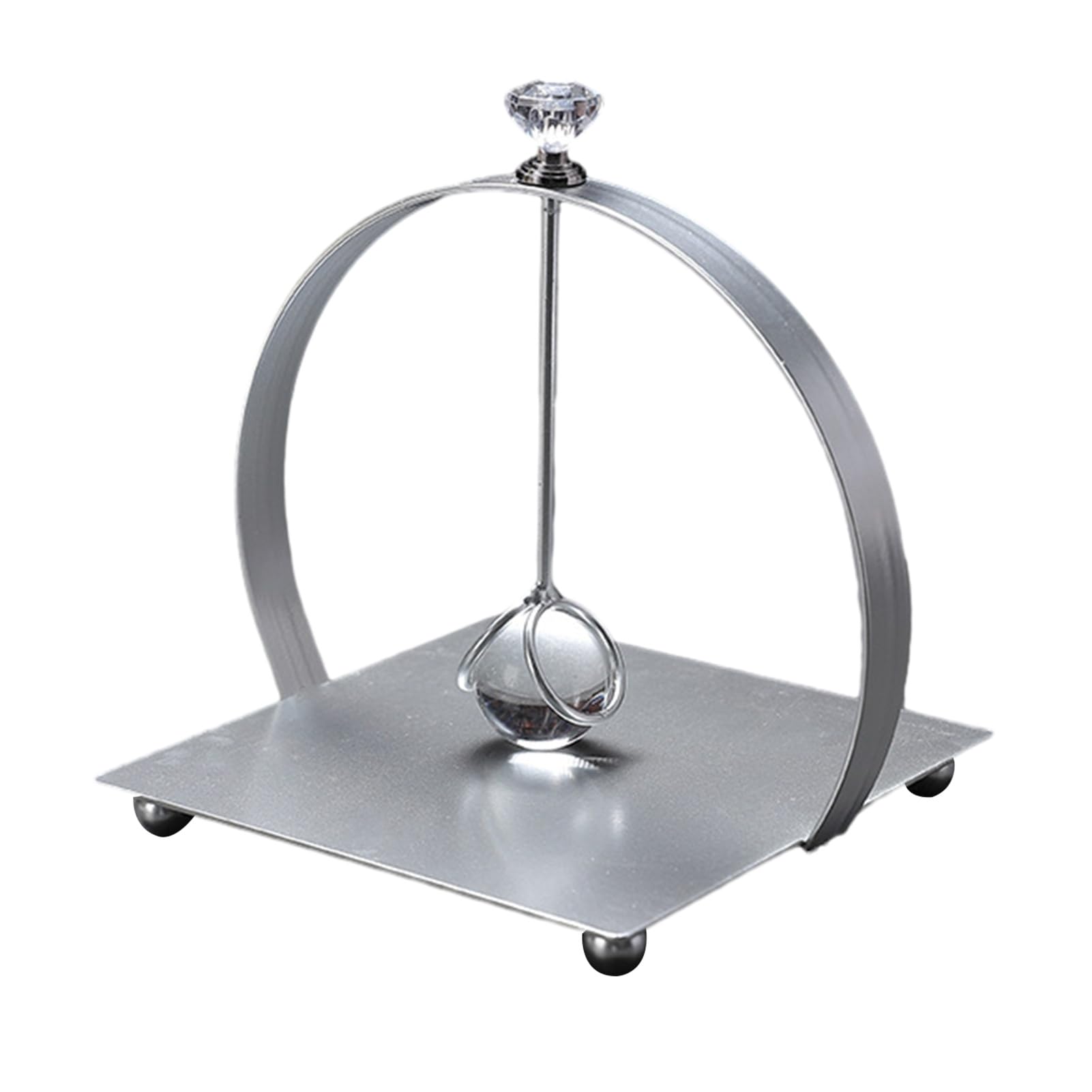Square Napkin Holder,with Weighted Arm,Durable Iron Frame Windproof Dispenser,Stable Cocktail Napkin Holders for Home And