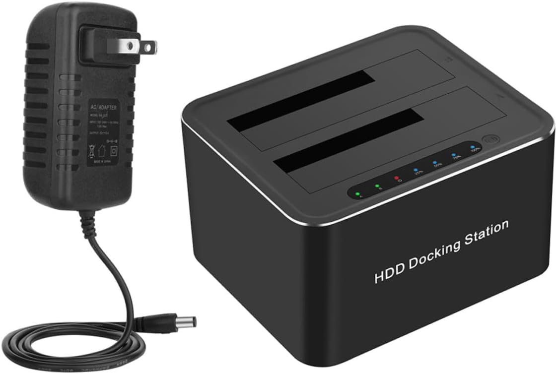 Angoily Hard Drive Dock Offline Clone Function Supports Uasp for Ssd USB Easy Plug Play Installation Compatible Docking Station
