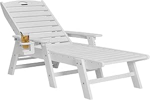 Amazon.com : VEVOR Chaise Lounge Chair, 400 lbs Weight Capacity, 6 ...