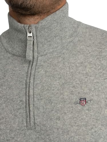 Pull-Over Homme GANT Coton Micro Texturé à Demi-Fermeture Éclair - 5