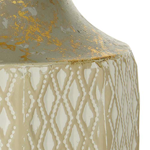 Vase métal Deco 79 or gris blanc grand format pour déco intérieure - 5