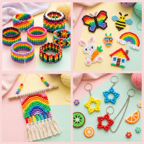 Image of 30 Colors Pony Beads Bulk for Bracelet Making Kit-Individually Wrapped