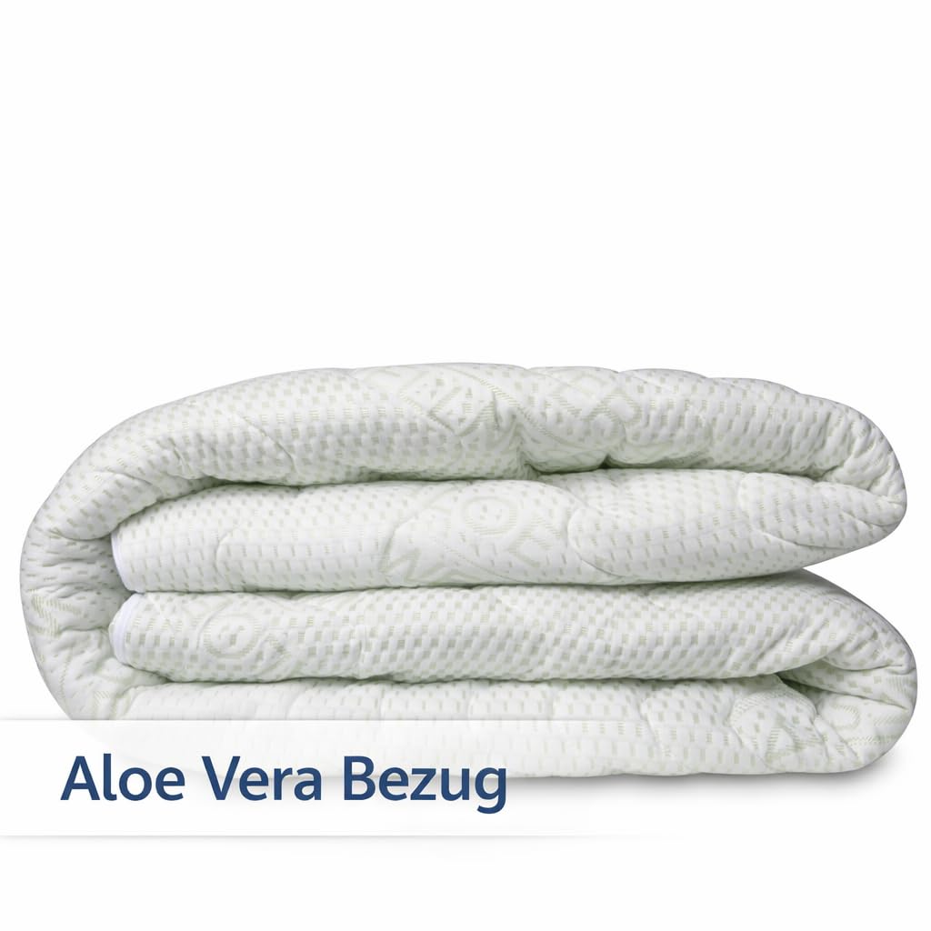 90x200 Cm Hoes Bonex Comfort Matrashoes 90x200 Cm - 4-Zijdige Ritssluiting, Hoogte 16-18 Cm, Aloë Vera, Wasbaar Op 60°C Mattress Bag