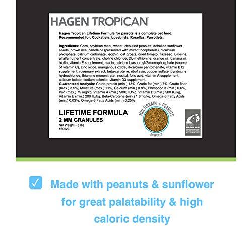 Tropican Lifetime Formula Cockatiel Granules, 8-Pound - Image 3