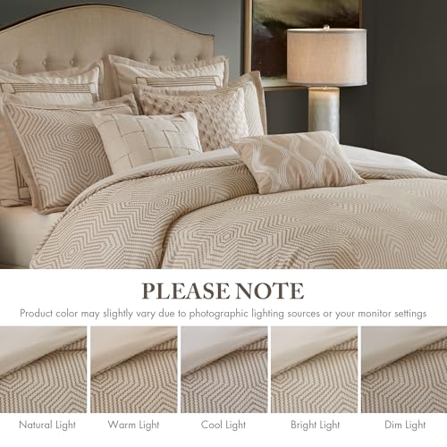 Madison Park Signature Queen Comforter Set Removable Duvet Insert Ivory 8PC - image 7