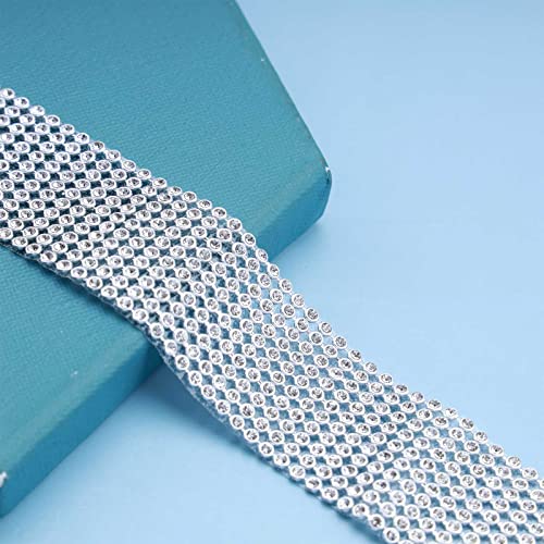 Sttiafay Punk Rhinestone Choker Necklace For Women Wide Full Diamond Necklace Chain 10-Row Sparkly Crystal Choker Collar Sexy Nightclub Party Prom Accessories #TOP3