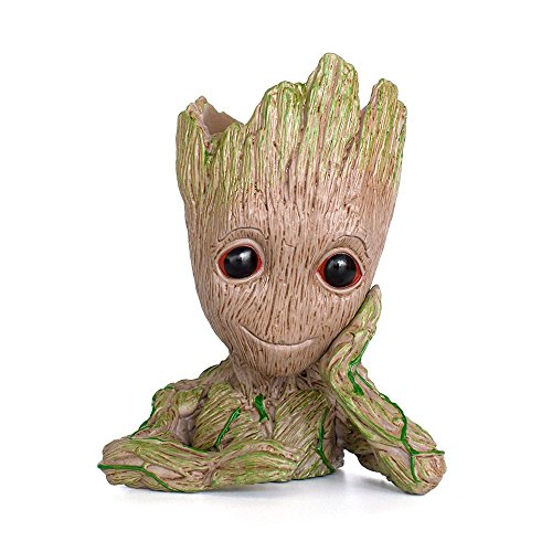 Bayram® Figura de Groot como macetero o portabolígrafos - Figura de acción...