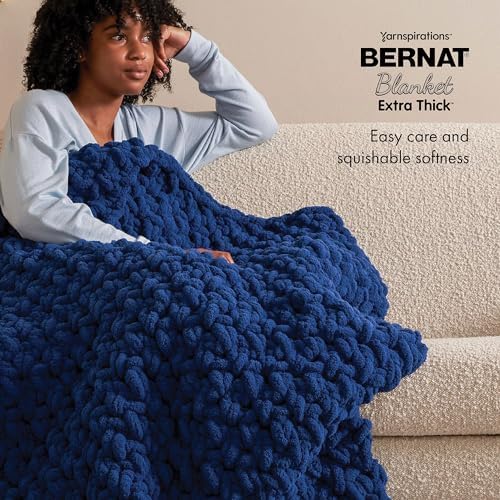 Image of Bernat Blanket Extra Thick Pumpkin Spice Yarn - 1 Pack of 21.12oz /598.74g - 100% Polyester - #7 Jumbo - 72 Yards - Chunky Yarn for Hand Knitting, Crocheting, Crafts & Amigurumi
