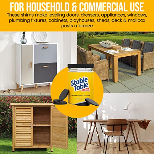 Stable Table - Black Restaurant Table Leg 30 Shim Wedges Premium Furniture Levelers Restaurant Table Shims, Home Improvement Diy Levelers - Rubber Type Texture, Firm, Non-Slip, Doors, Tables And More #TOP6