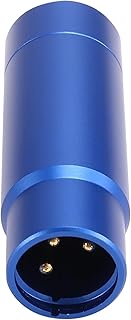 Hklshyd Adaptador de Alimentación Fantasma para de Micrófono, Mezclador de Audio para Micrófono de Condensador, Adaptador de Micrófono XLR de 48 V, 3,5 mm, Color Azul