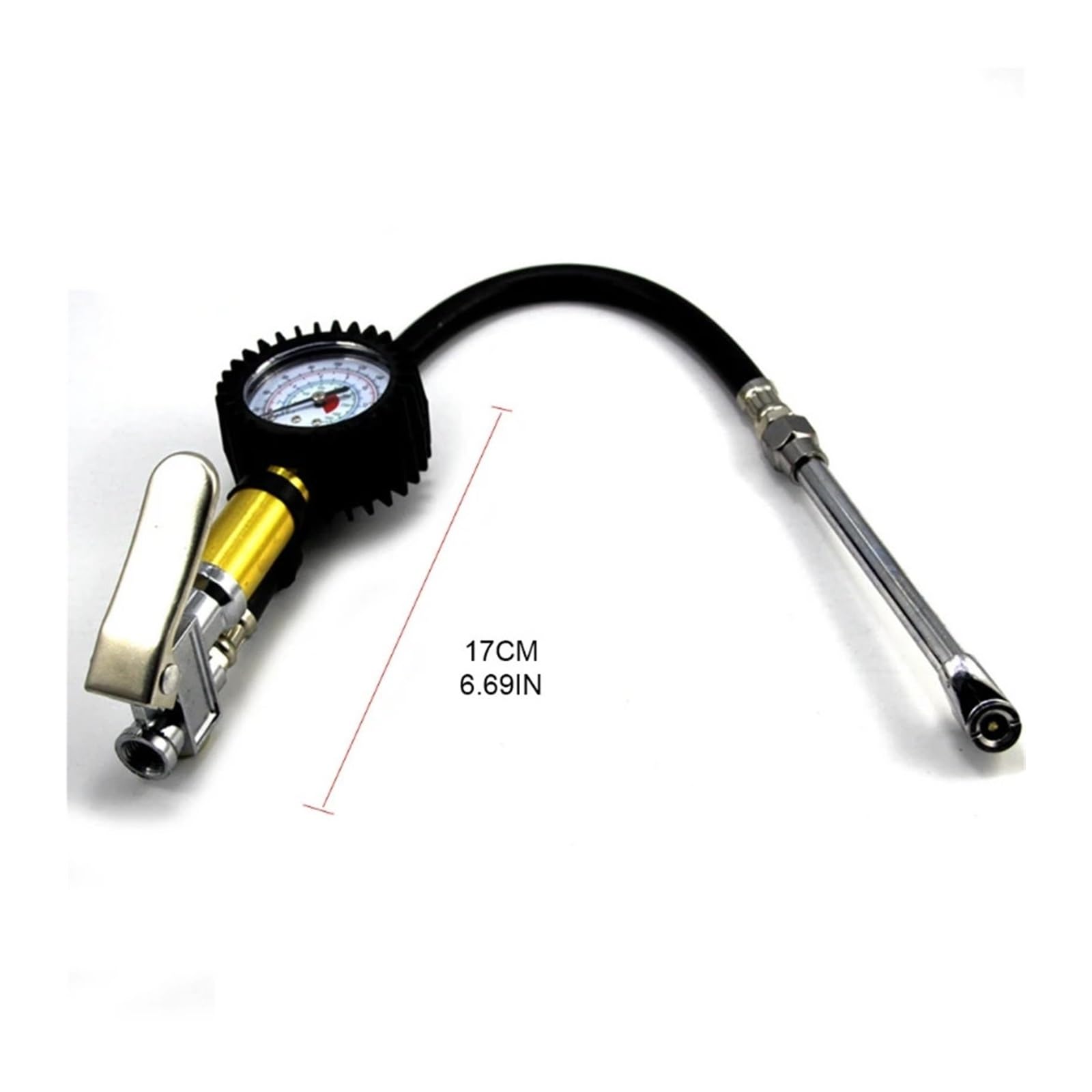 Manometr Do Opon 220 PSI Inflator Do Opon Precyzyjny Pistolet Do Pomiaru Ciśnienia W Oponach łAtwy W UżYciu(BLACK)