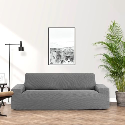 Housse de canapé universelle extensible 4 places facile à poser - 4