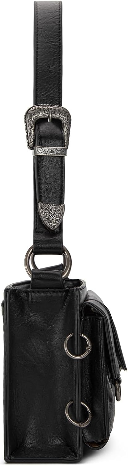 Wrangler Y2K Purse Small Shoulder Bag for Women with Western Detachable Charms & Multiple Pockets - Image 8