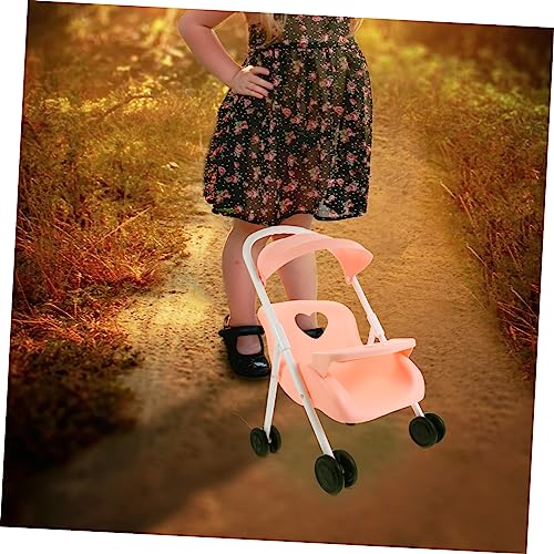 CLISPEED Puppenwagen Zubehör Beweglicher Puppenwagen Kinderwagen für Puppenhaus Dekoration Leichtes Design für Rollenspiele und DIY Bastelprojekte – Bild 8